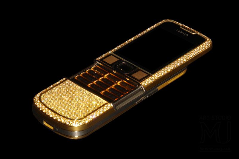 mobile phone with diamonds